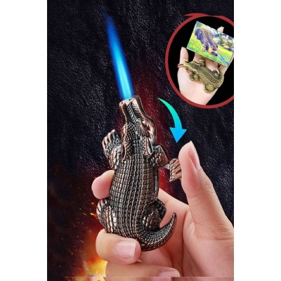  1 Adet Timsah Figürlü Çakmak Şık Tasarım Konsept Özel Hediyelik Koleksiyon Çakmak